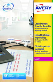 Etiquetas Adh.Impr.Avery A4 Identificacion De Cables Laser Caja 20H 60X40 Mm 480 Uds.(L7950)