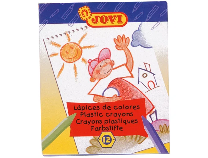 Jovi Lápices de Cera Hexagonal Caja de 12 Unidades Colores Surtidos
