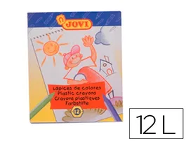 Jovi Lápices de Cera Hexagonal Caja de 12 Unidades Colores Surtidos