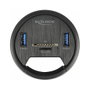 DeLOCK Hub de escritorio con 2 puertos SuperSpeed USB Tipo-A y lector de tarjetas SD/Micro SD, Negro