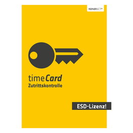REINER SCT Licencia Software timeCard 10 Zutrittskontrolle - Licencia Comercial 1 Año para 50 Empleados - ESD - Compatible con Windows Server