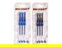 PINCELLO Set 3 Bolígrafos Punta Gel Surtidos, Plástico, Azul y Negro, Dimensiones 8x21x1.5 cm (Set de 24)