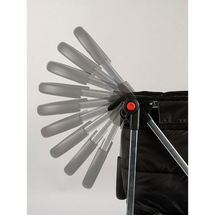 Rolser Basket MF 4B - Carro de la Compra Negro, Asa 10 Posiciones Ajustable, Bolsa Desmontable 58L con Múltiples Bolsillos, 4 Ruedas (2 Giratorias 360º), Carga Máx. 50 kg