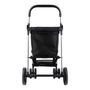 Rolser Basket MF 4B - Carro de la Compra Negro, Asa 10 Posiciones Ajustable, Bolsa Desmontable 58L con Múltiples Bolsillos, 4 Ruedas (2 Giratorias 360º), Carga Máx. 50 kg