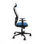PIQUERAS Y CRESPO Silla de oficina Jorquera con mecanismo sincro, azul claro y blanco