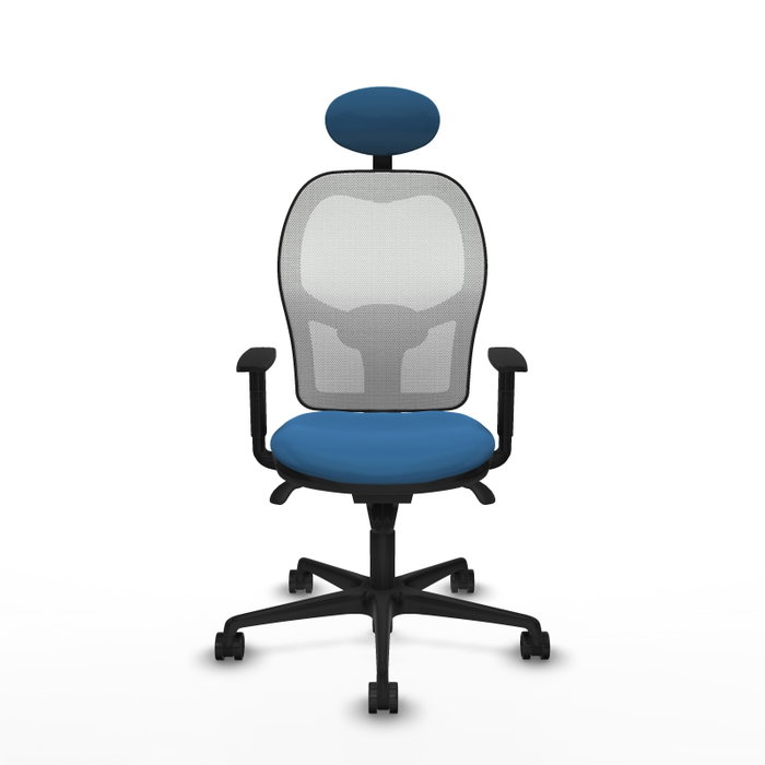 PIQUERAS Y CRESPO Silla de oficina Jorquera con mecanismo sincro, azul claro y blanco PIQUERAS Y CRESPO Silla de oficina Jorquera con mecanismo sincro, azul claro y blanco