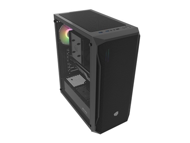 Fury Shobo SH4 Midi Tower Negra con Ventana, Sin Fuente, USB 3.0, RGB, 120mm