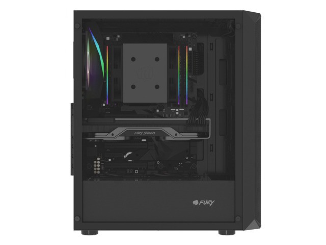 Fury Shobo SH4 Midi Tower Negra con Ventana, Sin Fuente, USB 3.0, RGB, 120mm