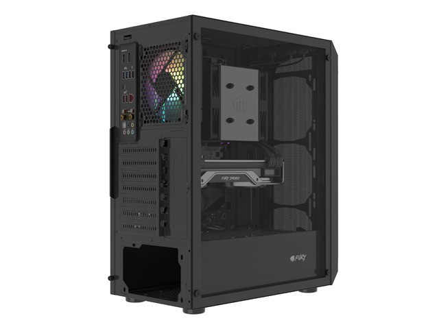 Fury Shobo SH4 Midi Tower Negra con Ventana, Sin Fuente, USB 3.0, RGB, 120mm