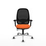 PIQUERAS Y CRESPO Silla de oficina Cilanco Naranja y Negro