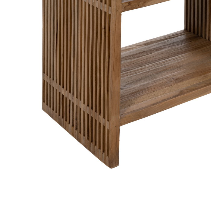 Estantería Natural Madera de Teca Salón 54 X 35 X 116 cm