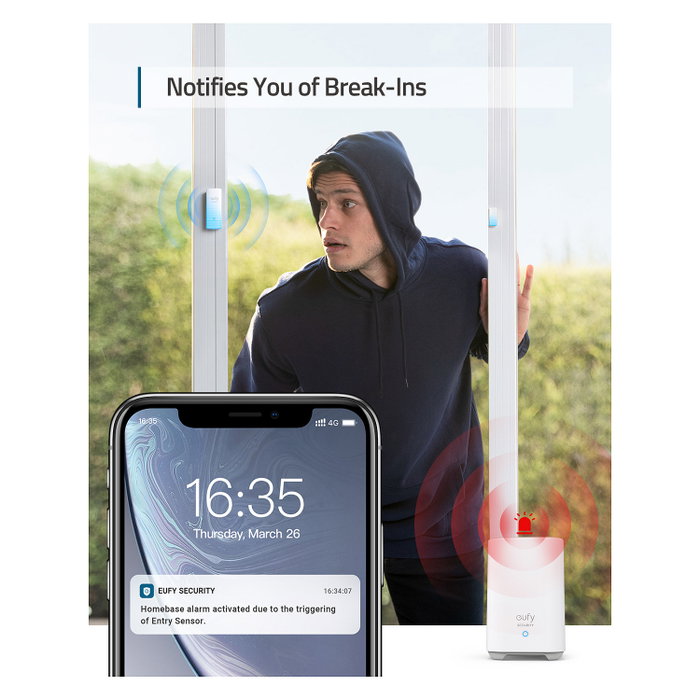Eufy Security Smart Home Set 5 piezas, Sistema de Alarma Inteligente Blanco