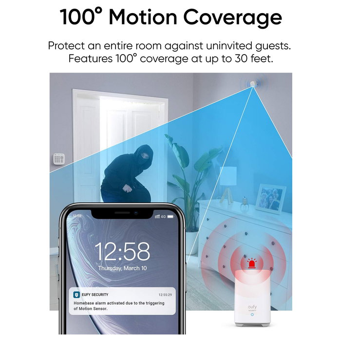 Eufy Security Smart Home Set 5 piezas, Sistema de Alarma Inteligente Blanco