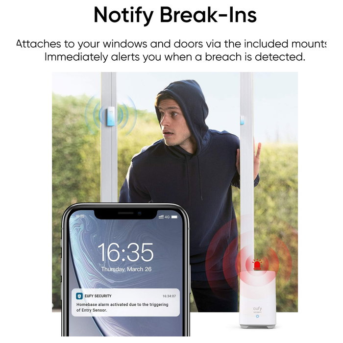 Eufy Security Smart Home Set 5 piezas, Sistema de Alarma Inteligente Blanco