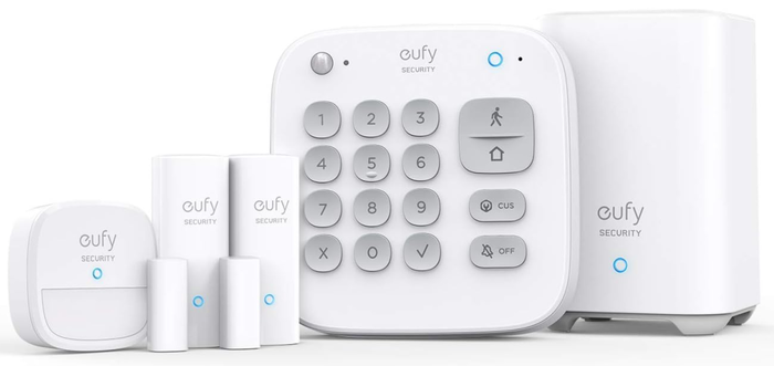 Eufy Security 5 Piezas Smart Home Set, Sistema de Seguridad Inteligente con Cerradura, Sensor de Movimiento, 2 Sensores de Robo, Alarma, Compatible con EufyCam Eufy Security 5 Piezas Smart Home Set, Sistema de Seguridad Inteligente con Cerradura, Sensor de Movimiento, 2 Sensores de Robo, Alarma, Compatible con EufyCam