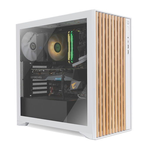 NOX Hummer Element Torre ATX/ITX Madera/Blanco 3x3.5'' 4x2.5'' 7xExp USB3.0-Type C