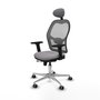 PIQUERAS Y CRESPO Silla de oficina Jorquera Gris con Mecanismo Sincro/Traslack