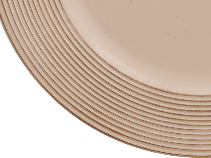 Giftdecor Portavelas Circulos Taupe Envejecido 33 cm (Ancho 33 cm, Alto 3 cm, Largo 33 cm) (Set de 24)