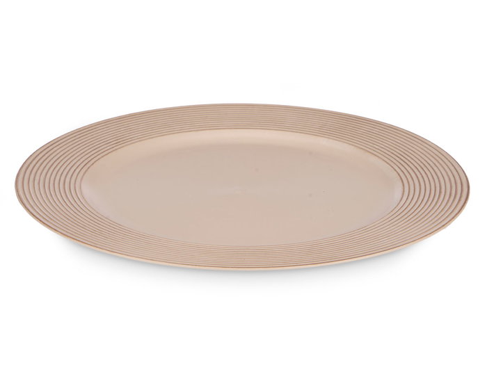 Giftdecor Portavelas Circulos Taupe Envejecido 33 cm (Ancho 33 cm, Alto 3 cm, Largo 33 cm) (Set de 24)