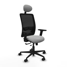 PIQUERAS Y CRESPO Silla de oficina Zulema Gris claro y Negro