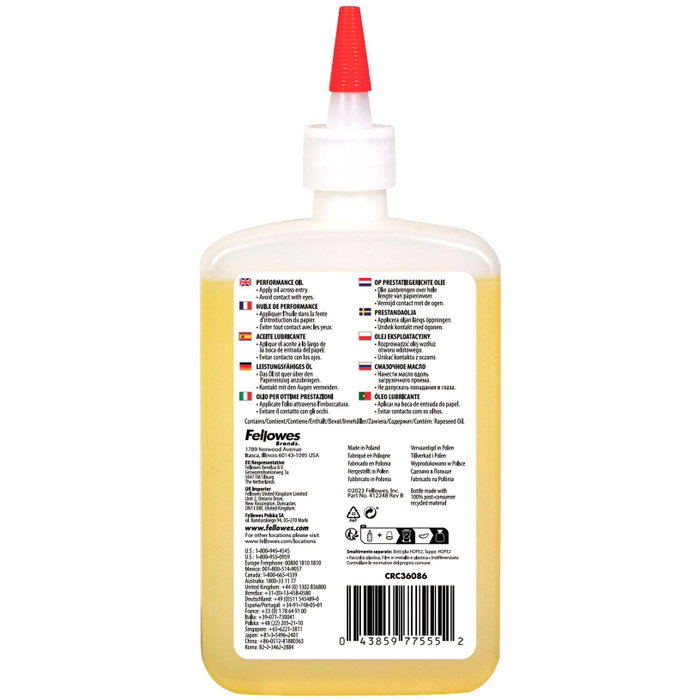 Fellowes Aceite Lubricante para Destructoras 355 ml Fellowes Aceite Lubricante para Destructoras 355 ml