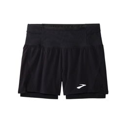 Pantalones Cortos Deportivos para Hombre Brooks High Point 5" 2-in-1 Negro 45