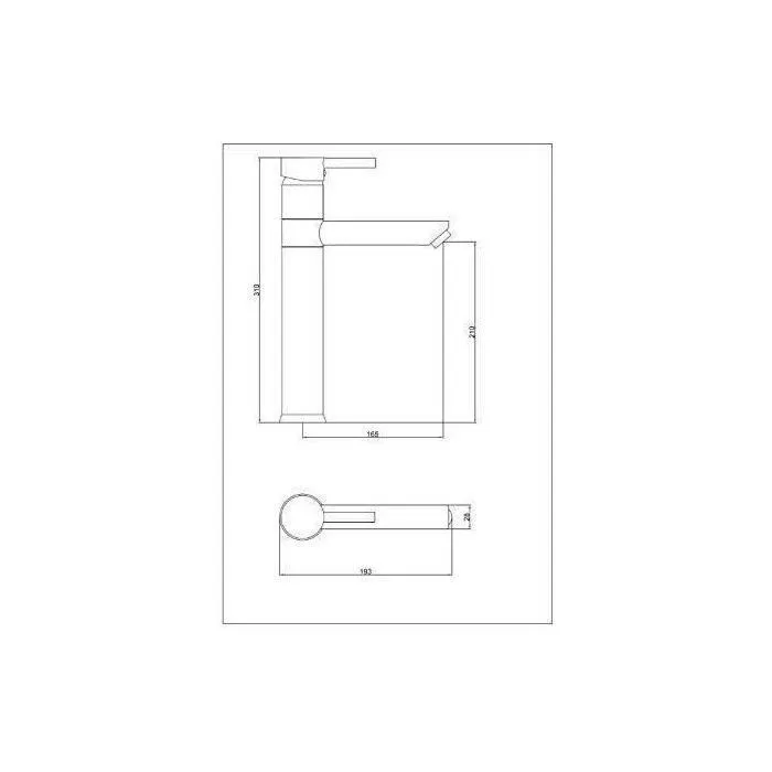 Edouard Rousseau ROU3047404057244 Mezclador de lavabo alto DOVER Cromo con Eco-stop
