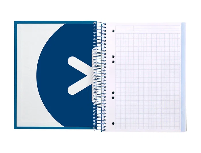 Antartik Cuaderno espiral A5 120h 90g cuadro 5mm azul oscuro Antartik Cuaderno espiral A5 120h 90g cuadro 5mm azul oscuro