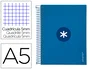 Antartik Cuaderno espiral A5 120h 90g cuadro 5mm azul oscuro