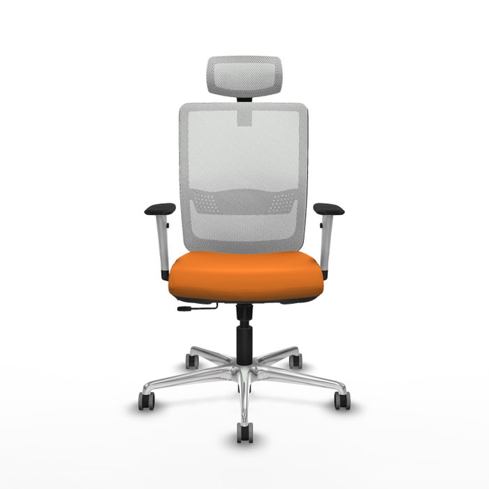 PIQUERAS Y CRESPO Silla de oficina Haches Naranja y Blanco
