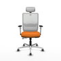 PIQUERAS Y CRESPO Silla de oficina Haches Naranja y Blanco