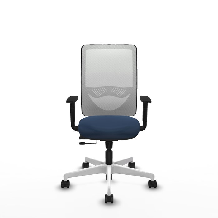 PIQUERAS Y CRESPO Silla de oficina Zulema con mecanismo Sincro/Traslack Azul marino y Blanco PIQUERAS Y CRESPO Silla de oficina Zulema con mecanismo Sincro/Traslack Azul marino y Blanco