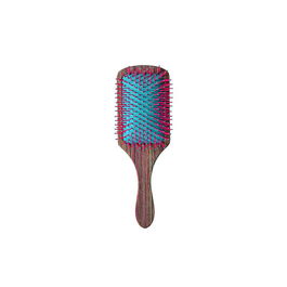 Bifull Cepillo Striped Wood Purple Raqueta con Orificios para Secado Rápido y Púas Suaves para Desenredar Cabello