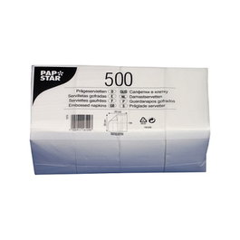 PAPSTAR Servilletas blancas de una sola capa 33,0 x 33,0 cm