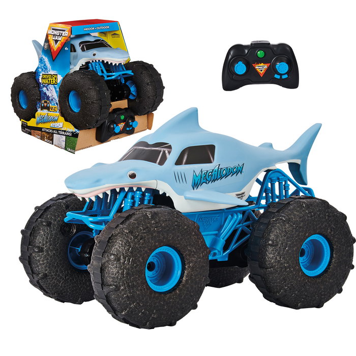 Spin Master Monster Jam Megalodon Storm RC Coche radiocontrol réplica oficial neumáticos BKT +4 años