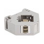 DeLOCK Adaptador de Carril DIN Keystone, LC Duplex Hembra a LC Duplex Hembra, Beige, Material Plástico, -40 a 85 °C, Ref. Hutschienenadapter mit Keystone