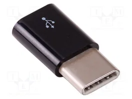 RASPBERRY PI Adaptador Micro USB hembra a USB-C macho, negro