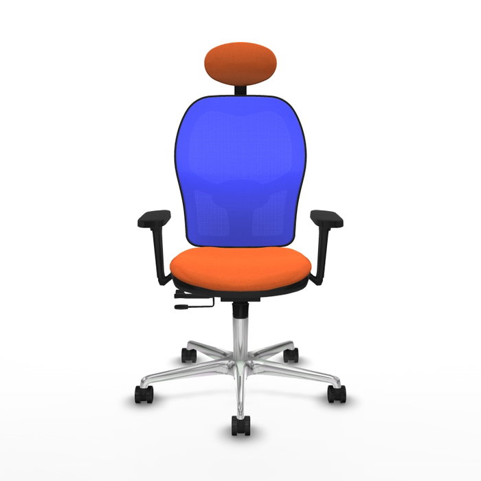 PIQUERAS Y CRESPO Silla de oficina Jorquera con mecanismo Sincro/Traslack, Naranja y Azul PIQUERAS Y CRESPO Silla de oficina Jorquera con mecanismo Sincro/Traslack, Naranja y Azul