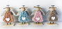 DKD Home Decor Figura de Ángel de Madera y Poliéster - Surtido de 4 Unidades