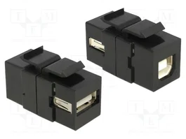 DeLOCK 86370 Módulo Keystone USB 2.0 A a USB 2.0 B Negro