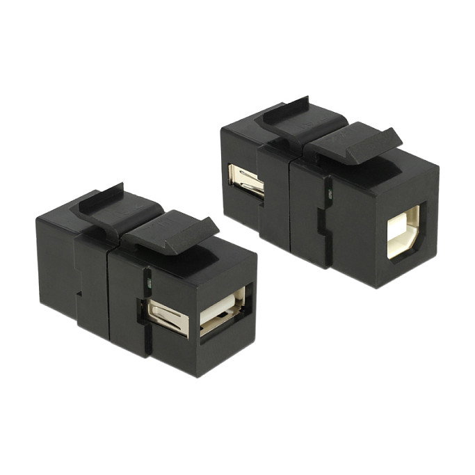 DeLOCK 86370 Módulo Keystone USB 2.0 A a USB 2.0 B Negro DeLOCK 86370 Módulo Keystone USB 2.0 A a USB 2.0 B Negro