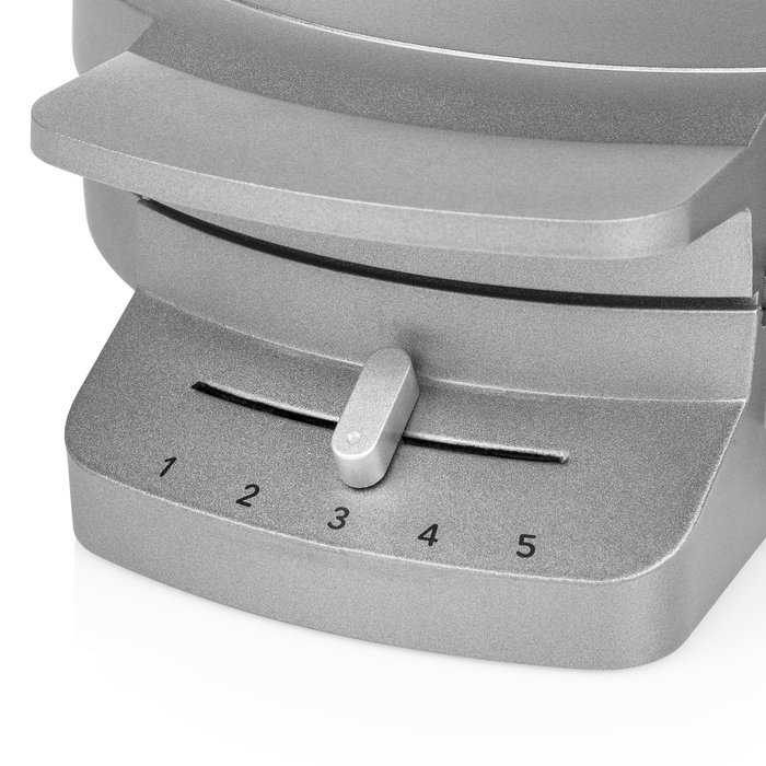 Princess Gofrera 132380 para 5 gofres con forma de corazón, 1200 W, acero inoxidable, termostato regulable, antiadherente y segura