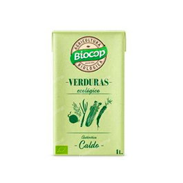 BIOCOP Caldo de Verduras Auténtico Ecológico Tetrabrick 1Lt Bio