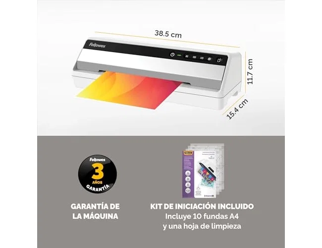 Fellowes Saturn 3i A4 Plastificadora Negro/Plata