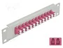 DeLOCK Patchpanel de Fibra Óptica 12 Puertos LC Duplex 10″ 1U Gris/Violeta