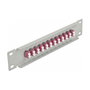 DeLOCK Patchpanel de Fibra Óptica 12 Puertos LC Duplex 10″ 1U Gris/Violeta