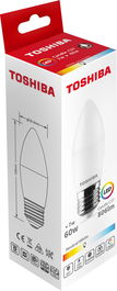 TOSHIBA Bombilla LED C37 E27 7W Luz Blanca Neutra 4000K
