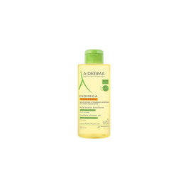 A-derma Exomega Huile Lavante Aceite Limpiador Corporal y Facial para Pieles Secas y Atópicas, 500ml