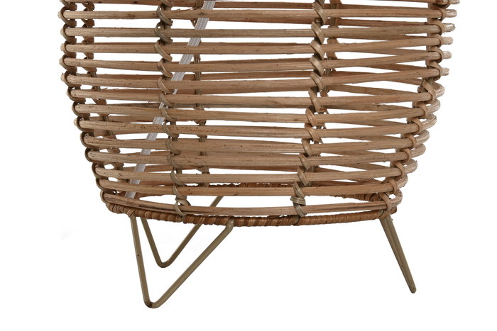 DKD Home Decor Lámpara de Pie de Ratán y Metal Marrón Natural DKD Home Decor Lámpara de Pie de Ratán y Metal Marrón Natural