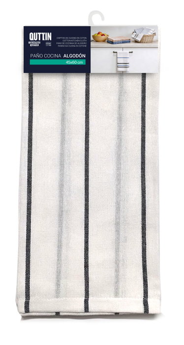 Inde Paños de Cocina de Algodón Blanco 45 x 60 cm (24 Unidades)